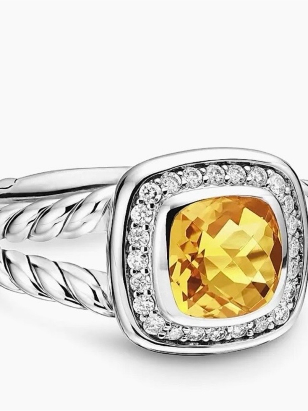 David Yurman Petite Albion Citrine Ring Size 6 $375 - Picture 2 of 4